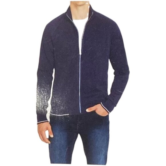 NEW Robert Graham Deluxe Knit Lightweight Jacket | Navy - Picture 1 of 13